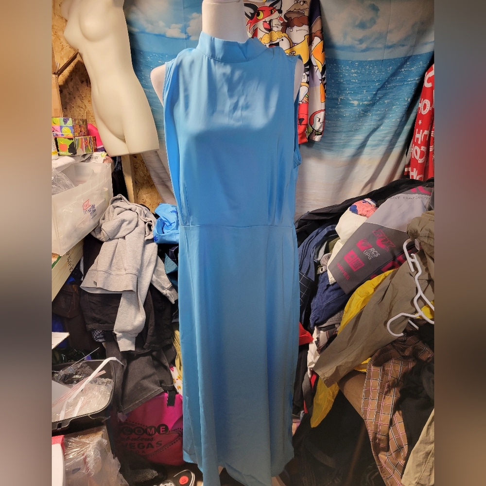 BTFBM NWT Sky Blue Long Sleeveless Dress Size‎ XXL